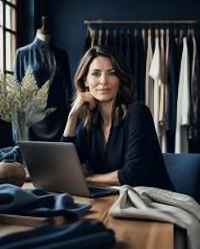 Entrepreneure dans un atelier de mode éthique
